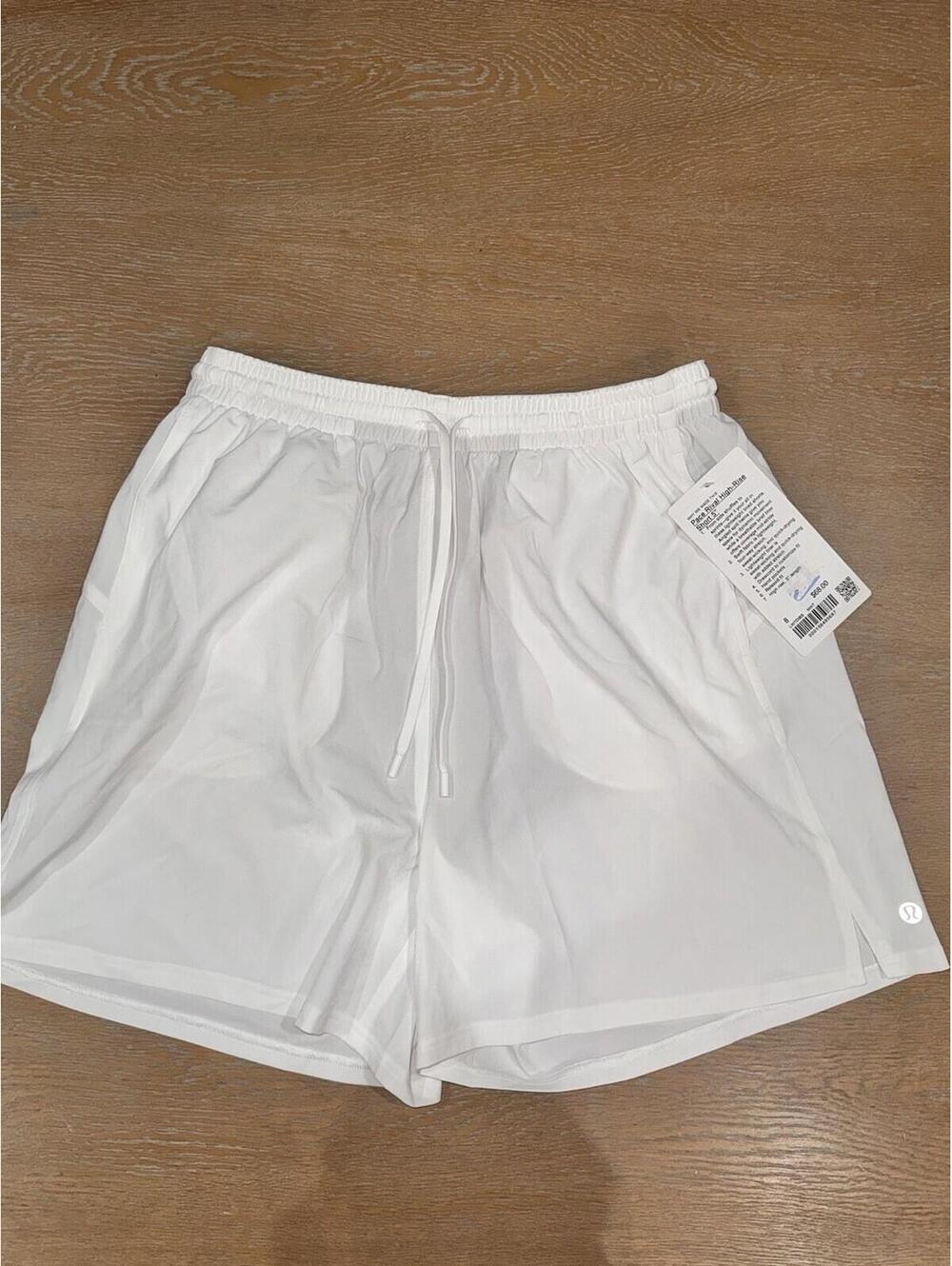 Lululemon Pace Rival High-Rise Short 5" SIZE 8 White NWT